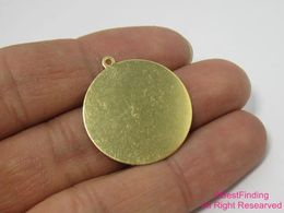 Charms 30pcs Round Brass Earring Accessories Stampings Blank Tags 25mm Jewellery Making Supplies R116