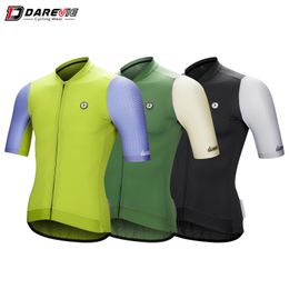 Darevie Italian Bicycle Jersey Mens Soft Womens Summer Professional Team Breathable Mens Bicycle Jersey Quick drying Anti slip Bicycle Jersey 240428