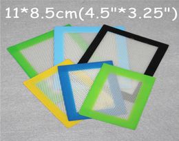Silicone Mats Wax NonStick Pads Silicon Dry Herb Mats 1185cm Food Grade Baking Mat Dabber Sheets Jars Dab Pad Green Blue Yellow5484843