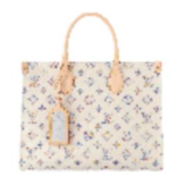 Bolsa infantil Marca de luxo 2024 Bag feminina Jacquard Fabric Commuter Bolsa Média Bolsa de compras M24708