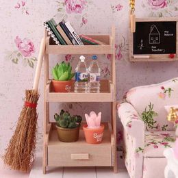 Decorative Figurines 1Pcs Mini Wooden Tables Dollhouse DIY Decoration Scene Table And Chair Model Furniture Toys Doll House 1/12