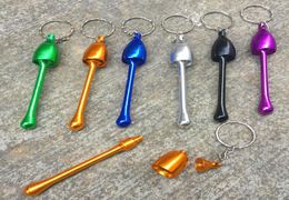 Keychain Mushroom Pipe Mini Metal Tobacco Smoking Hand Pipes Novelty Aluminium Herb Portable Smoke Accessories8300449