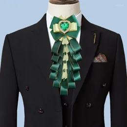 Bow Ties Men's Wedding Tie Luxury Original Design Handmade Jewelry High-end Business Banquet Collar Flower Heart Rhinestone Bowties