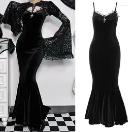 Casual Dresses B36D Fashionable Sexy Halloween Costumes For Women And Girls Lace Sleeveless Dress Gothic