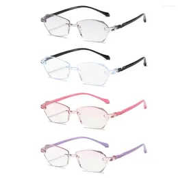 Sunglasses Rimless Blue Light Blocking Reading Glasses Lightweight Anti Eyestrain/Computer Glare UV 400 Philtre Tinted Rays Eyeglasses