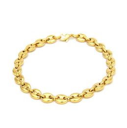 New Fashion Unique Design Men Bracelet Chain Yellow Gold Plated 316L Stainless Steel Bracelets for Men Hip Hip Jewellery Nice Gift1879797