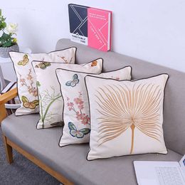 Wholesale Premium Embroidery Pillowcase Custom Horse Butterfly Decorative Embroidered Pillow Covers For Gift Home Decor