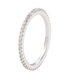 UltraFine Womens Ring Circle Full Diamond Zircon Single Row MicroInlaid Ring7668349