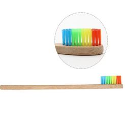 Colorful Wooden Rainbow Bamboo Toothbrush Soft Head Bristle Family Oral Care Ground Brush Your Teeth For Adults Oral Hygiene4582900