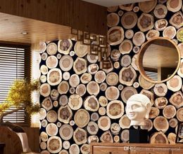 Modern Thick 3D Wood Log Texture Embossed PVC Waterproof Wall Paper Roll Living Room Desktop Wallpaper Mural Papel De Parede297D8786539