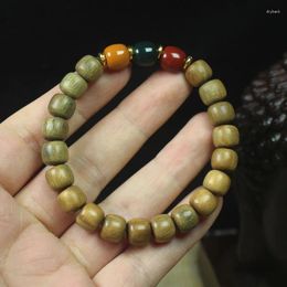 Strand Green Sandalwood Old Type Beads Bracelet 9mm Three Colours Colourful Buddha