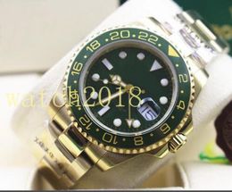 Luxury Watch NEW II 18K Yellow Gold Green Dial 116718 BK Ceramic Bezel Automatic Mechanical Men Watches Top Quality2292258