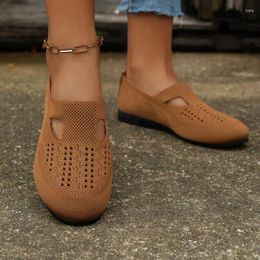 Casual Shoes Women Flats 2024 Spring Mesh Sneakers Fashion Platform Breathable Ladies Walking Loafer Plus Size 42 43