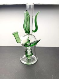 water bongs glass bong hookahs custom puffco accessories dab rig Green narcissus 9 inches 14mm Customizable color and style Ordering or wholesale Give a gift as a gift
