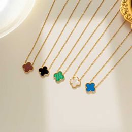 Designer Necklace Vanca Rpels Clover Necklace High Quality Origin Color Preserving Collar Chain Luxury High Grade
