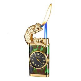 Customized Rocker Arm Watch Lighter Animal Three-Dimensional Relief Tiger Double Flame Cigarette Lighter