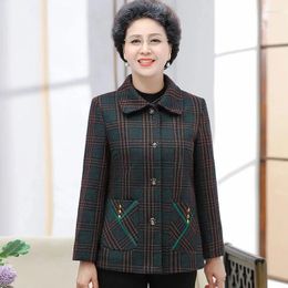Women's Jackets Middle Aged And Elderly People Mom Tops Coat Spring Autumn Annals Grandma Costume Jacket Old Lady Clothes Suit