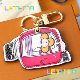 2024 Keychains Lanyards Designers keychains luxurys keychain leather cartoon hot air balloon fashion casual style key chain temperament versatile popular