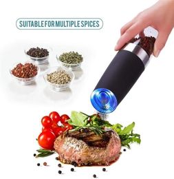 2Pcs Electric Automatic Pepper Spice Grain Mill Stainless Steel Gravity Shaker Salt Grinder Porcelain Grinding Core Kitchen Tool 28190232