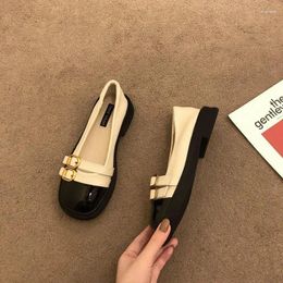 Casual Shoes Black Japanese Style Lolita For Woman 2024 Mary Jane White Gothic Low Heel Elegant Women's Summer Footwear Round Toe E