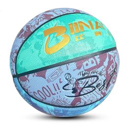 Size 5 Basketball for Youths PU Wearresistant High Rebound Indoor Outdoor Game Ball School Team Training Competition 240430