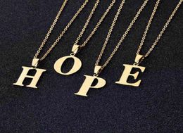 Stainless Steel Necklaces Initial Letter AZ Pendant Necklace for Women Couple Gold Chain Necklace collier mujer Jewellery G12063753699
