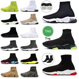 Designer Casual Shoes grey Women Triple S black white green Breathable Graffiti Sneakers Race Sock Shoes 1.0 2.0 mens Fashion womens Speed trainers Sports Outdoor