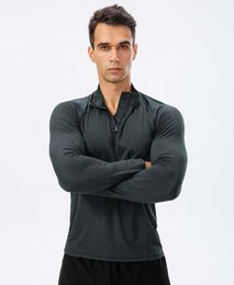 LL-11516 Yoga Outfit Mens Train Basketball Running Gym Tshirt Exercise Fitness Wear Sportwear Loose Shirts Outdoor Tops Long Sleeve Elastic Breathable 44444444
