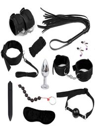 Sex Toys for Couples Exotic Accessories Nylon BDSM Sex Bondage Set Sexy Lingerie Hand s Whip Rope Anal Vibrator Sex Products Y19129516689