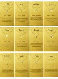 Dogeared 12 Constellation Creative Pendant Colour Necklace Female Clavicle Chain Accessories European and American Style Jewellery 4233020