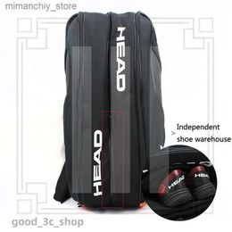 Multifunctional Outdoor Bags HEAD Tennis Racket Bag Sports Bag Large Capacity 6-9 Racquets Men Women Badminton Bag Tennis Racket Backpack Tenis Squash Padel 673