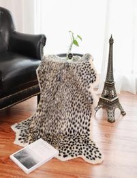 Leopard printed Rug Cow Leopard Tiger Printed Cowhide faux skin leather NonSlip Antiskid Mat 94x100CM Animal print Carpet for ho1847319