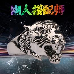 Strand Original Zodiac Ornament Wholesale Domineering Exaggerated Tiger Head Ring Men's Personality Retro Fashion