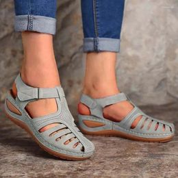 Sandals Summer Shoes Women Elegant Ladies Retro Shoe Wedge Walking Comfortable Female Sandal Footwear