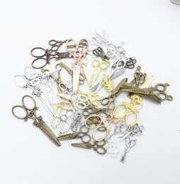 200grams Vintage silver bronze gold Colour scissors shears charms antique metal pendant for bracelet earring necklace diy Jewellery m5573088