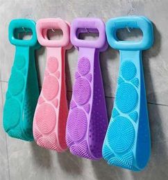 Home Magic Silicone Bath Brushes Towels Rubbing Back Mud Peeling Body Mas Shower Extended Scrubber Skin Clean269S237p8882862