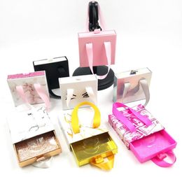 wholes strap handle false eyelashes box lash boxes packaging custom logo eyelash square package make up tools4044527