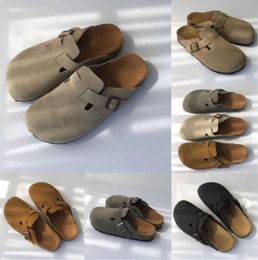Designer clogs slippers sandals summer sandal leather slide indoor buckle strap flats cork casual slipper flat sliders 10108ess