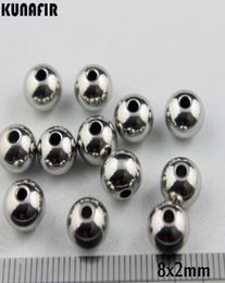 15mm2mm25mm35mm hole 8mm diameter smooth 316L stainless steel beads bracelet necklace accessories jewelry DIY parts 200pcs Z1570160