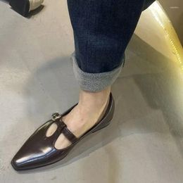 Casual Shoes 2024 Brand Female Mary Janes Women's High Heels Fashion Belt Buckle Office And Career Sexy Pointed Toe For Women