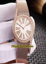 Limelight Gala 32mm G0A41213 White Dial Swiss Quartz Womens Watch Diamond Bezel Sapphire Glass Rose Gold Steel Band Lady New Watch8053124