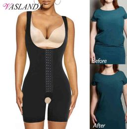 Women Shapewear Tummy Control Bodysuit Fajas Colombianas Full Body Shaper Slimming Underwear Mid Thigh Slimmer Waist Cincher3565160