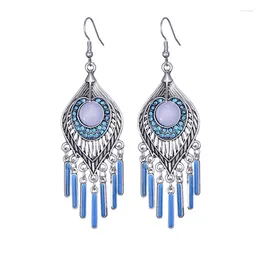 Dangle Earrings Fashion Bohemian Drop For Women Crystal Geometric Ethnic Jewellery Beaded Enamel Vintage Boho Long Earings Brincos