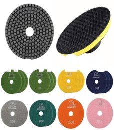 18 pcs Flexible diamond polishing pads buffing sanding tool disc wheel granite concrete wet for disc sander drills Floppy Disks4278892