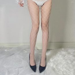 Women Socks Big Mesh Rhomboid Lolita Youthful Pantyhose Woman Tights Modern Breathable Stripper Funky Transparent Effect Streetwear