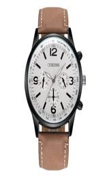 The fashion business Men039s Watch Retro Design Leather Band Analogue Alloy Quartz Wrist Watch Men039s watches male clock 273U7376968