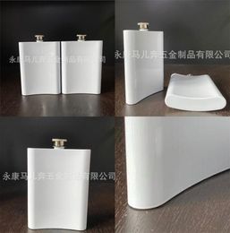 8oz Sublimation Hip Flasks Blank Wine Pot Drinkware Coating White 304 Stainless Steel Russia Portable Water Bottle Outdoor 12 5me 5418475