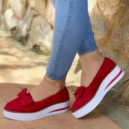 Fitness Shoes Spring Women Flats 2024 Slip On Casual Ladies Canvas Bow Thick Bottom Lazy Loafers Female Espadrilles Flat