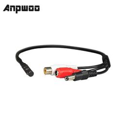 ANPWOO Mini pickup CCTV microphone Wide range camera microphone Mini microphone with DC output, suitable for CCTV security DVR