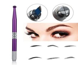 Permanent Makeup Eyebrow Pen Tattoo Manual Microblading Needles Cosmetic Embroidery Blade Red Gold Pink Tattooing Supplies3132184